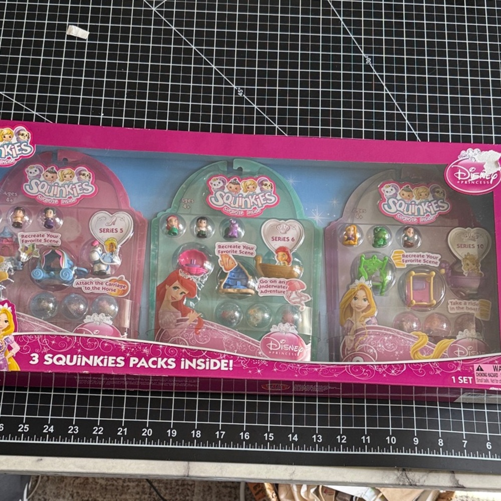 Disney Squinkies 3-Pack Princess Mini Figure Set